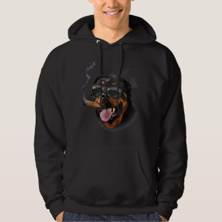 Veste À Capuche Chien Rottweiler portant des lunettes de soleil Av