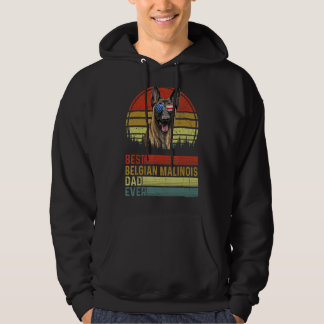 Veste À Capuche Chien Vintage Meilleur Malinois Belge Papa Jamais 