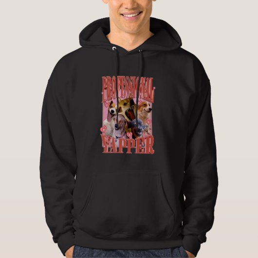 Veste À Capuche Chien Yapper professionnel Drôle étrange Mème spéc (Devant)