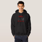 Veste À Capuche Chiens de Café Jiu Jitsu (Devant entier)