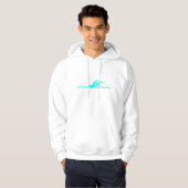 Veste À Capuche Chiffre de natation - Cyan (Devant entier)