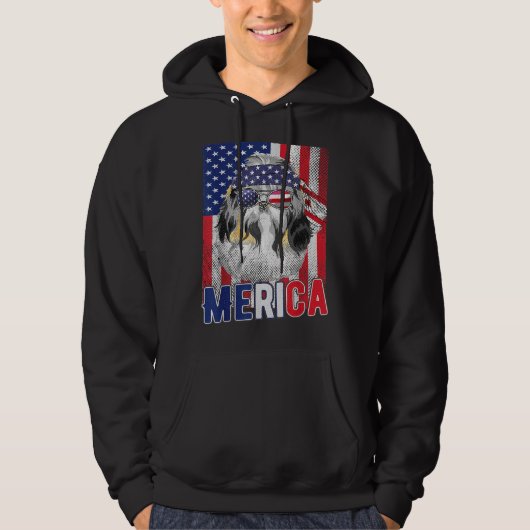 Veste À Capuche Chih Tzu Merica Drapeau américain Patriotic Boys 4 (Devant)