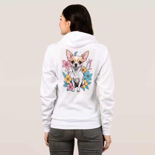 Veste À Capuche Chihuahua du printemps (Dos entier)