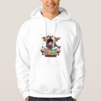 Veste À Capuche "Chill Out, It's Winter! Vibrant Letter Dog Sign