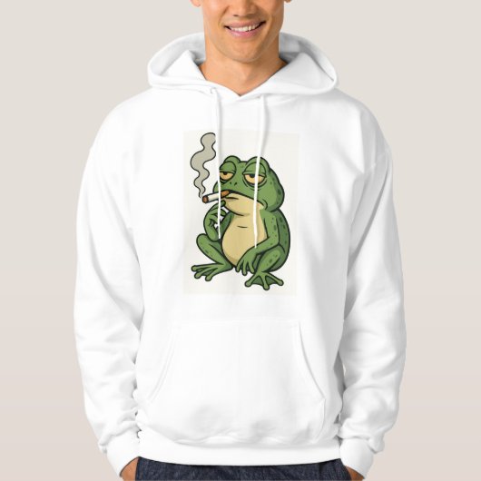 Veste À Capuche Chill Smoking Frog Hoodie (Devant)