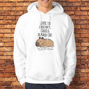 Veste À Capuche Chill Swimming Capybara Drôle Citation Personnalis