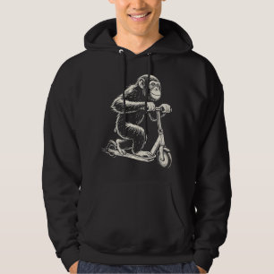 Veste À Capuche Chimpanzé Sur Un Singe Cyberscooter
