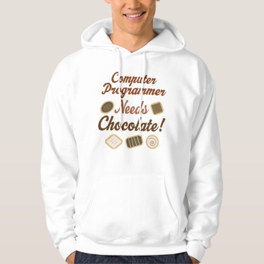 Veste À Capuche Chocolat d'informaticien (Devant)