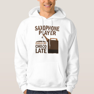 Veste À Capuche Chocolat (drôle) de joueur de saxophone