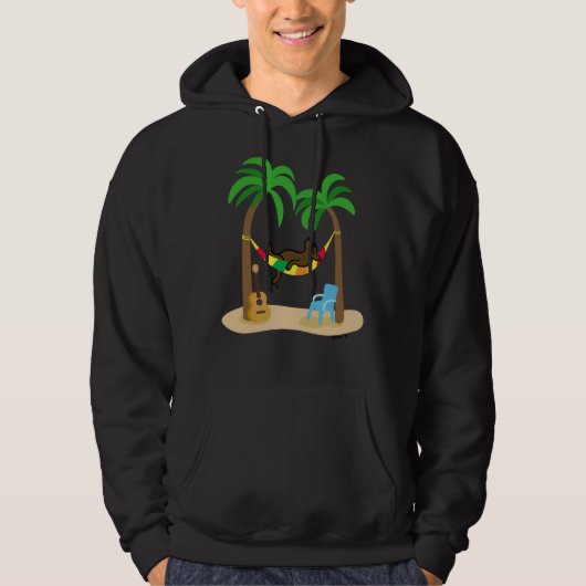 Veste À Capuche Chocolat Labrador Dormir Sur Le Hamac (Devant)