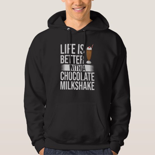 Veste À Capuche Chocolat Milkshake Lait Choco Shake Boire (Devant)