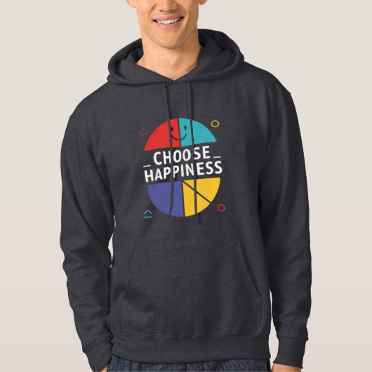 Veste À Capuche Choisir le bonheur (Devant)