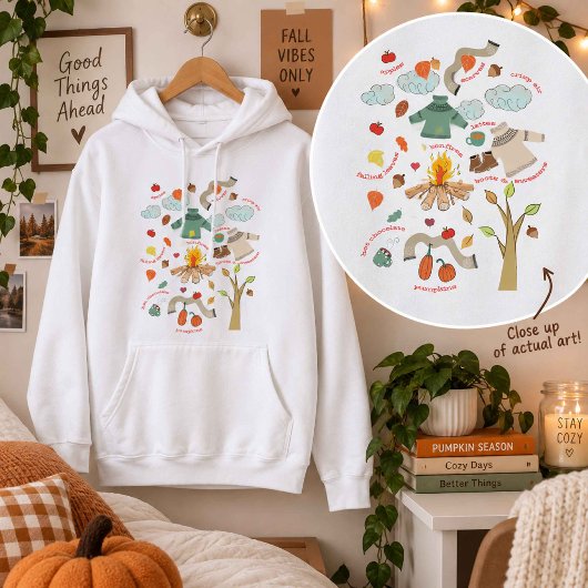 Veste À Capuche Choses d'automne