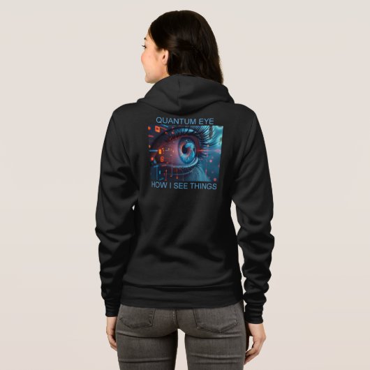 Veste À Capuche Choses de l'œil quantique femmes Bella capuche noi (Dos entier)