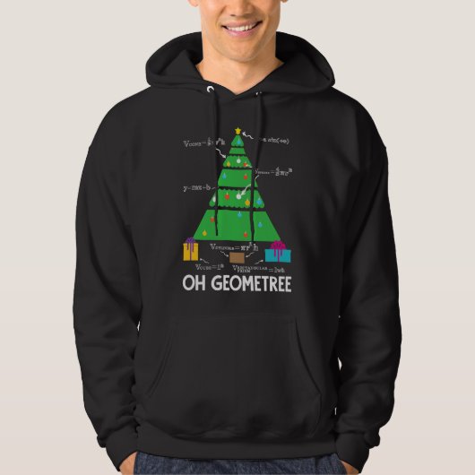 Veste À Capuche Christmas Tree Geometree Geometry Funny Math Teach (Devant)