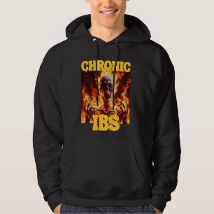 Veste À Capuche Chronique IBS Drôle Cringe Dur Skeleton Mème Flame