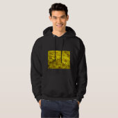 Veste À Capuche Chrysanthèmes jaune soleil (Devant entier)