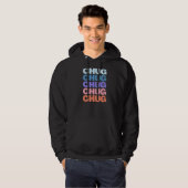 Veste À Capuche Chug de conception de texte répétitif moderne (Devant entier)