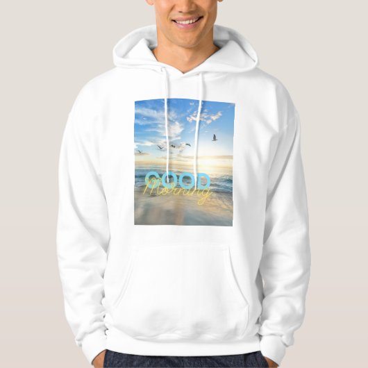 Veste À Capuche Ciel bleu du matin (Devant)