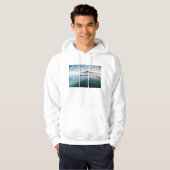 Veste À Capuche Ciel bleu nuageux se reflétant dans le lac (Devant entier)