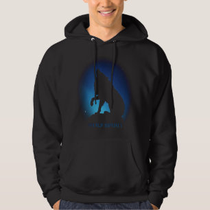 Veste À Capuche Ciel de loup hurler silhouette aérographe nuit cie