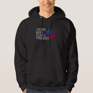 Veste À Capuche Cigares Armes à Bières et Liberté Bières Bar