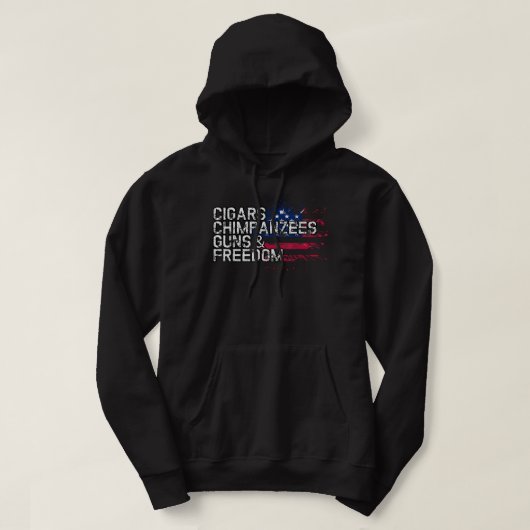 Veste À Capuche Cigars CHIMPANZEES Armes & Liberté (Design devant)