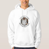Veste À Capuche Circle Text with Image Stylish Personalized Hoodie (Devant)