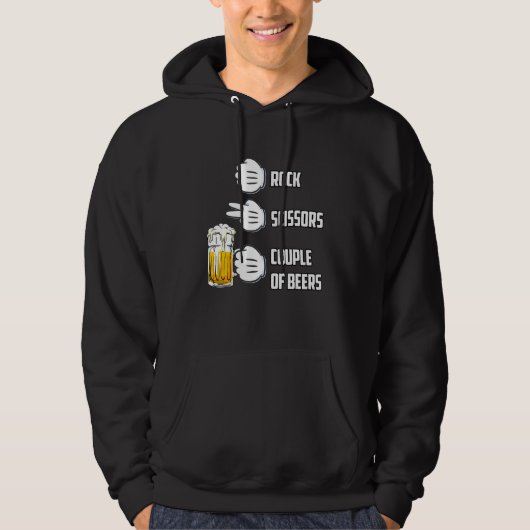 Veste À Capuche Ciseaux Rocheux Couple De Bière Bière (Devant)