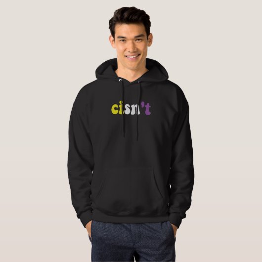Veste À Capuche Cisn't Nonbinary Pride Non Binary Flag Cisgender P (Devant entier)