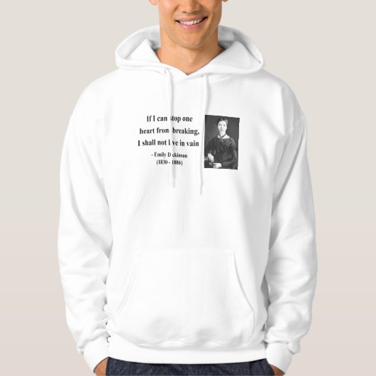 Veste À Capuche Citation 6b d'Emily Dickinson (Devant)