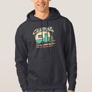 Veste À Capuche Citation Camper et Camping Vintage