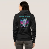 Veste À Capuche Citation d'art sauvage d'Aurora Wolfcore Restez Sa (Dos entier)