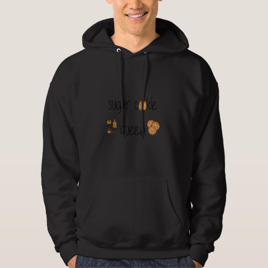 Veste À Capuche Citation de Cookie Reine de Cookie Sucré Cookie Co (Devant)