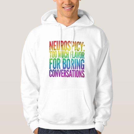 Veste À Capuche Citation de déclaration audacieuse sur la neurodiv (Devant)
