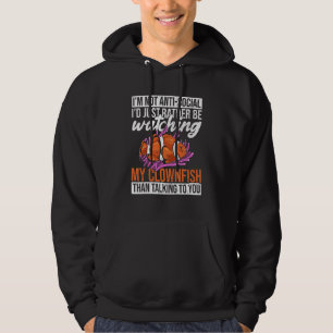 Veste À Capuche Citation de poisson clown pour un aquarium de pois