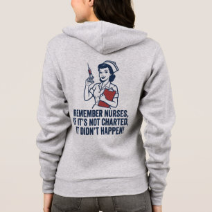 Veste À Capuche Citation d'infirmière drôle sur la charting Vintag