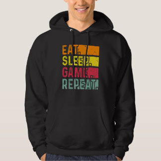Veste À Capuche Citation drôle de joueur Manger Dormir Jouer Répét