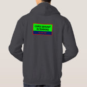 Veste À Capuche Citation drôle Serviteur Corgi en formation (Dos)