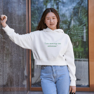 Veste À Capuche Citation Minimaliste Heures Matinales Possibilités