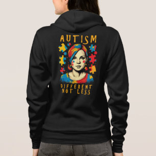 Veste À Capuche Citation Positive Différente Pas Moins Sensibilisa