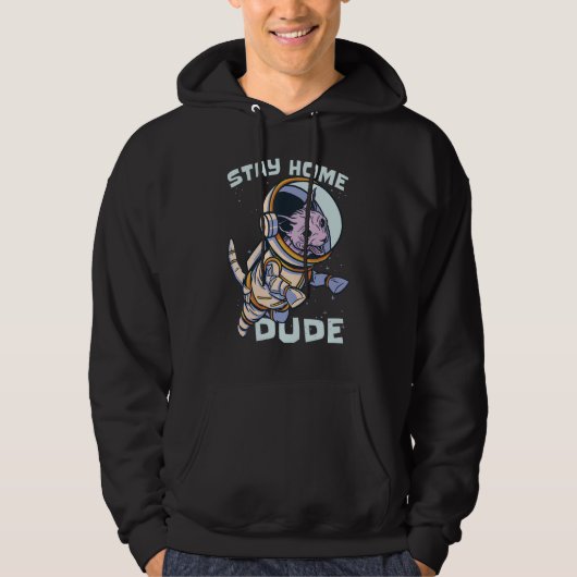 Veste À Capuche Citation spatiale Cat Spaceman Astronaut (Devant)