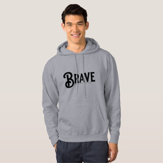 Veste À Capuche Citations courageuses, simples et tendance (Devant entier)