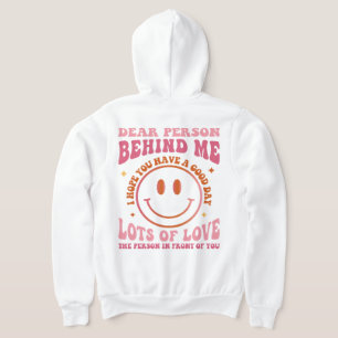 Veste À Capuche Citations Rétro Drôles, Cher Personne Derrière Moi
