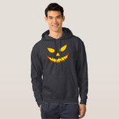 Veste À Capuche Citrouille Jack-o'-lantern de la face d'Halloween (Devant entier)