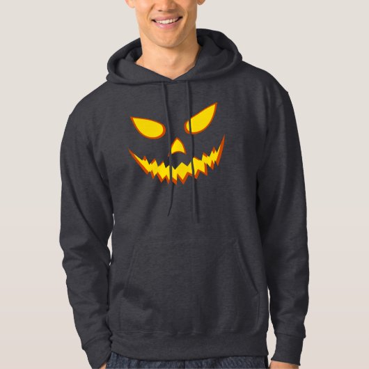 Veste À Capuche Citrouille Jack-o'-lantern de la face d'Halloween (Devant)