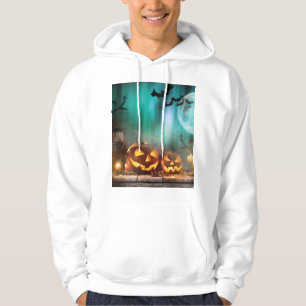 Veste À Capuche Citrouilles d'Halloween et chauves-souris