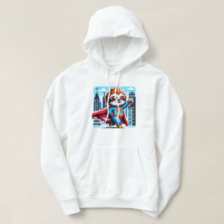 Veste À Capuche City Sloth Superhero - Pixel Art Urban Hero