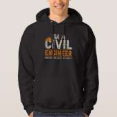 Veste À Capuche Civil Engineers  I m A Crazy Civil Engineering (Devant)