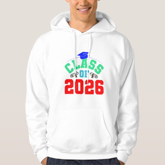 Veste À Capuche Class of 2026 Sweatshirt Senior (Devant)